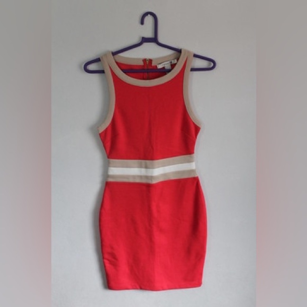 F21 Orange Body Con Dress